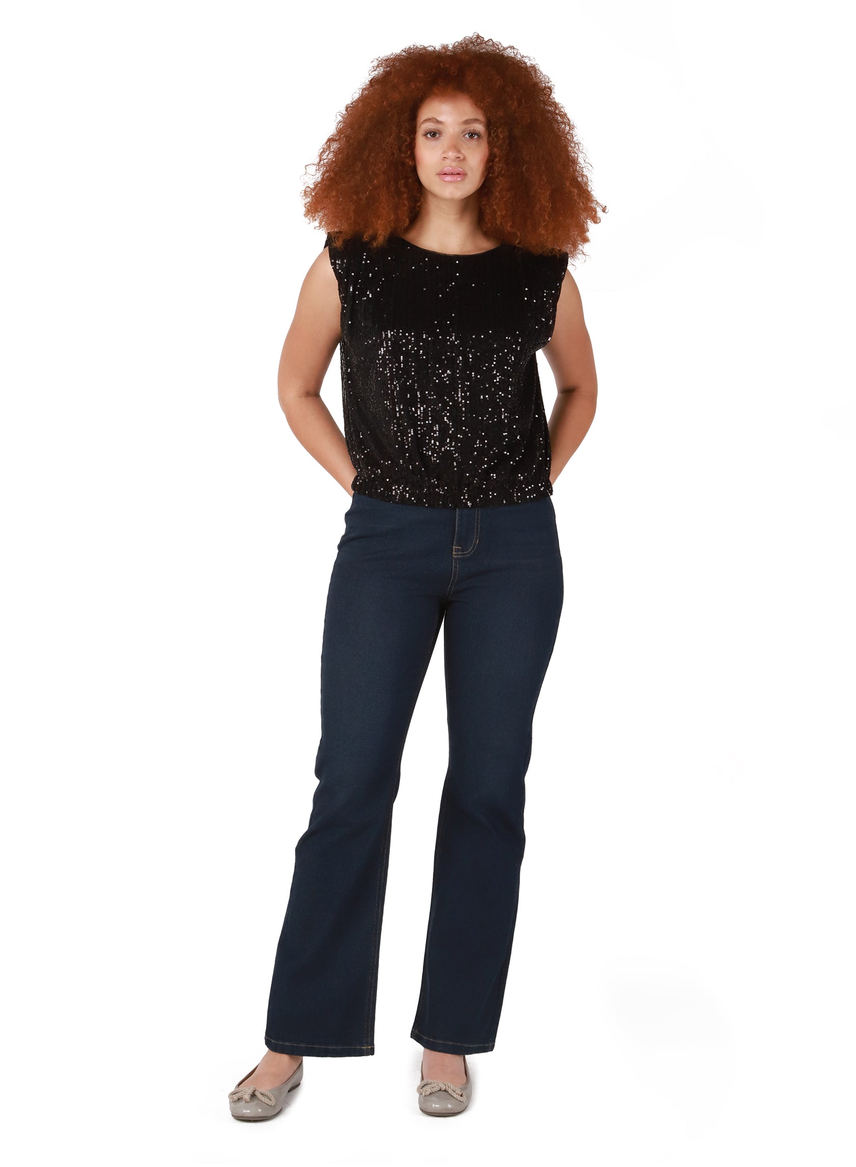 Black Tape High Rise Flare Jeans