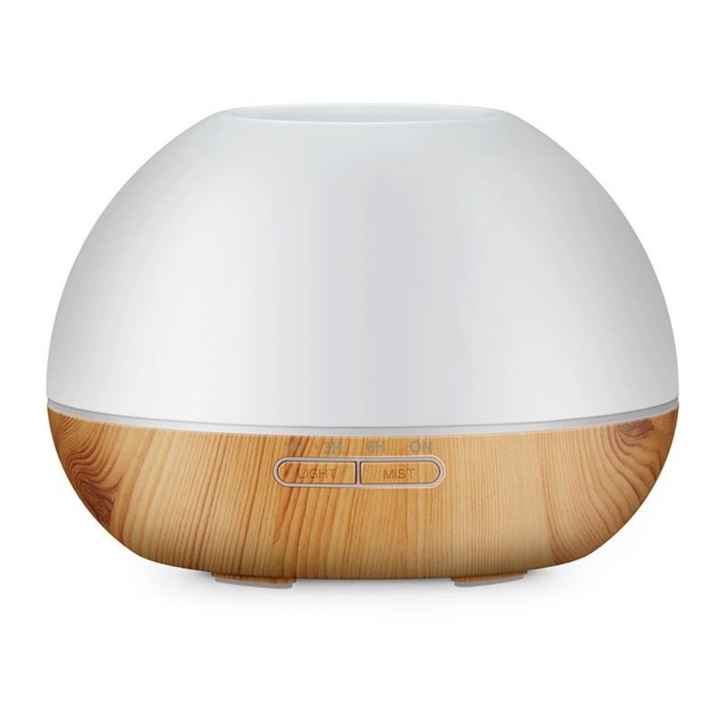 Geurwolkje Aurora aroma diffuser wit met licht hout 300 ml