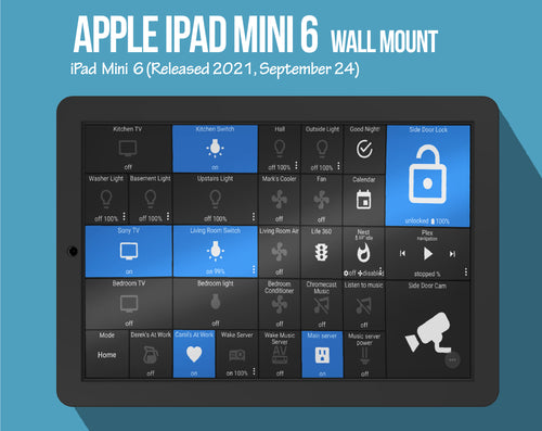 dramatiker guiden Visne Apple iPad Mini 4 / 5 Tablet Wall Mount – BLACK – Smart Home Mount