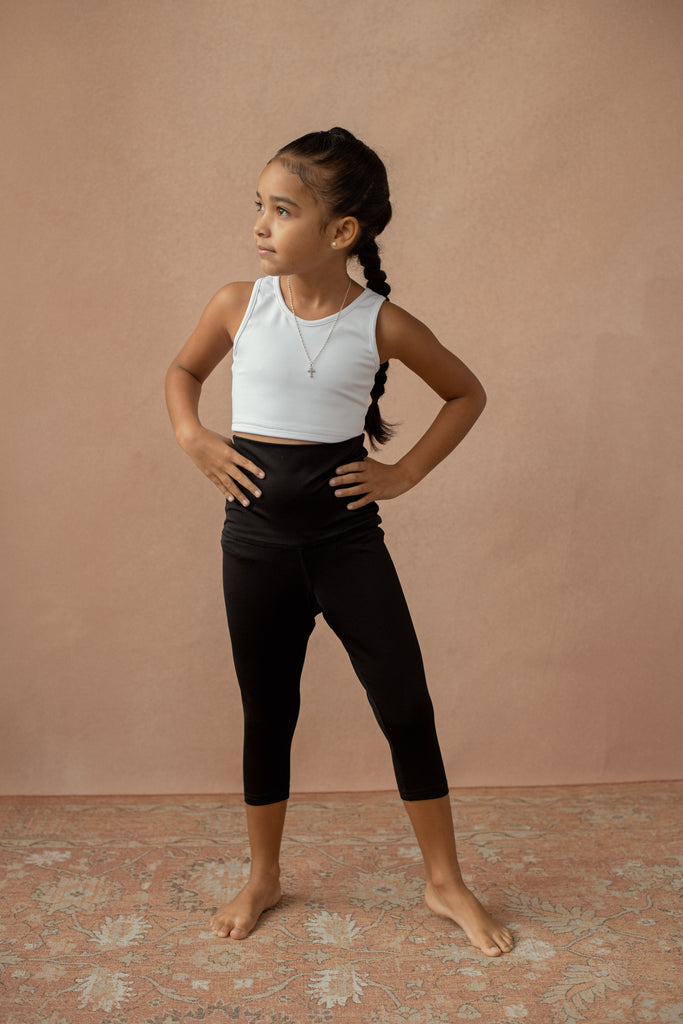 Junior's One Shoulder Yoga Top with Asymmetrical Line – Llamaste Family Yoga  Center