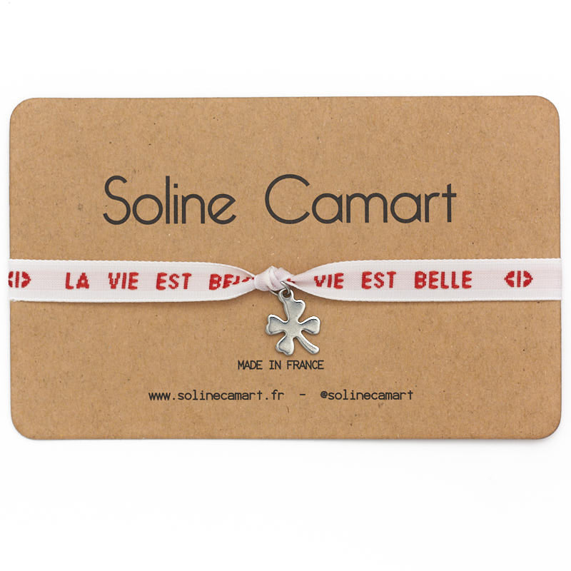 Bracelet La Vie Est Belle Bracelet A Message Brode Soline Camart Solinecamart