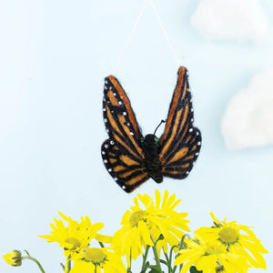 Monarch Butterfly Felt Ornament - Potted