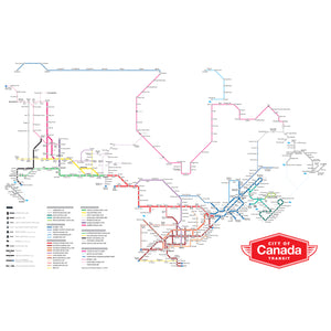 City Of Canada Transit Map Print Spacing Store Toronto S City Gift Store