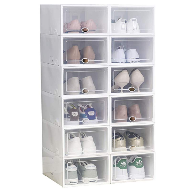 Clear Shoe Storage Box, 6 Pack 