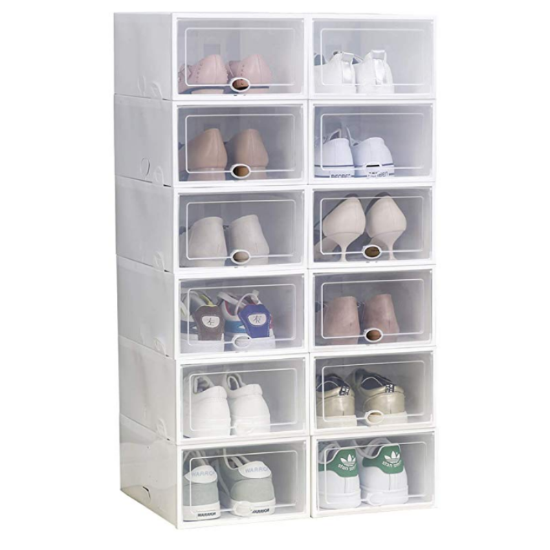 clear shoe storage boxes