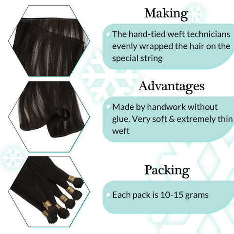 darkest brown virgin human hair extensions