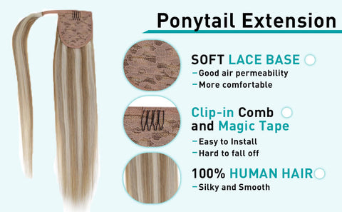 ponytail hair extensions highlights