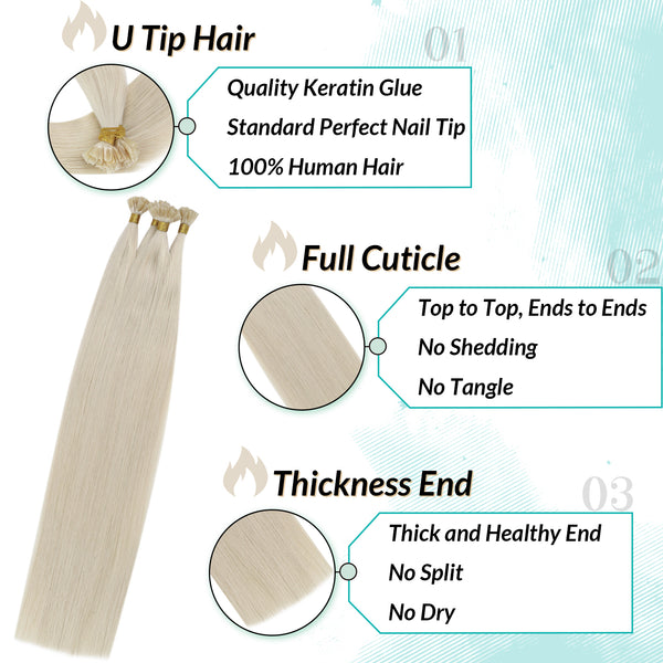 Details of Full Cuticle Nail Tip Hair Extensions