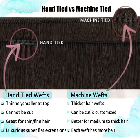 hand tied weft VS machine weft