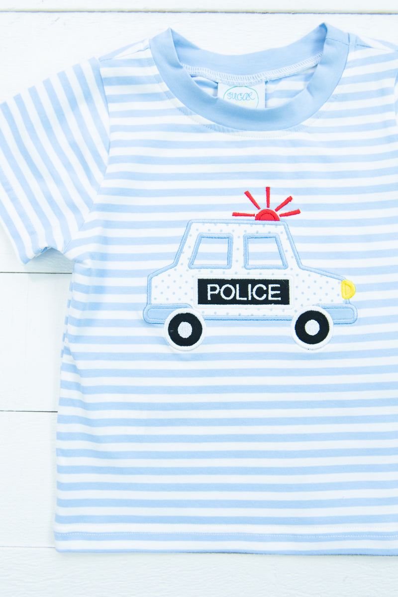 Boys Police Car Shirt Only