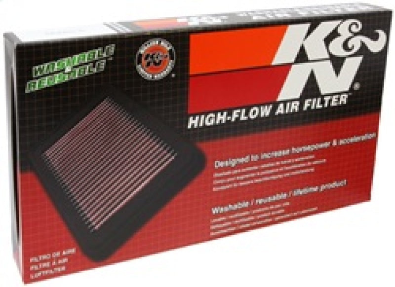 K&N Replacement Air Filter 11.938in O/S Length x 6.5in O/S Width x 1.063in H for 13 Hyundai Genesis