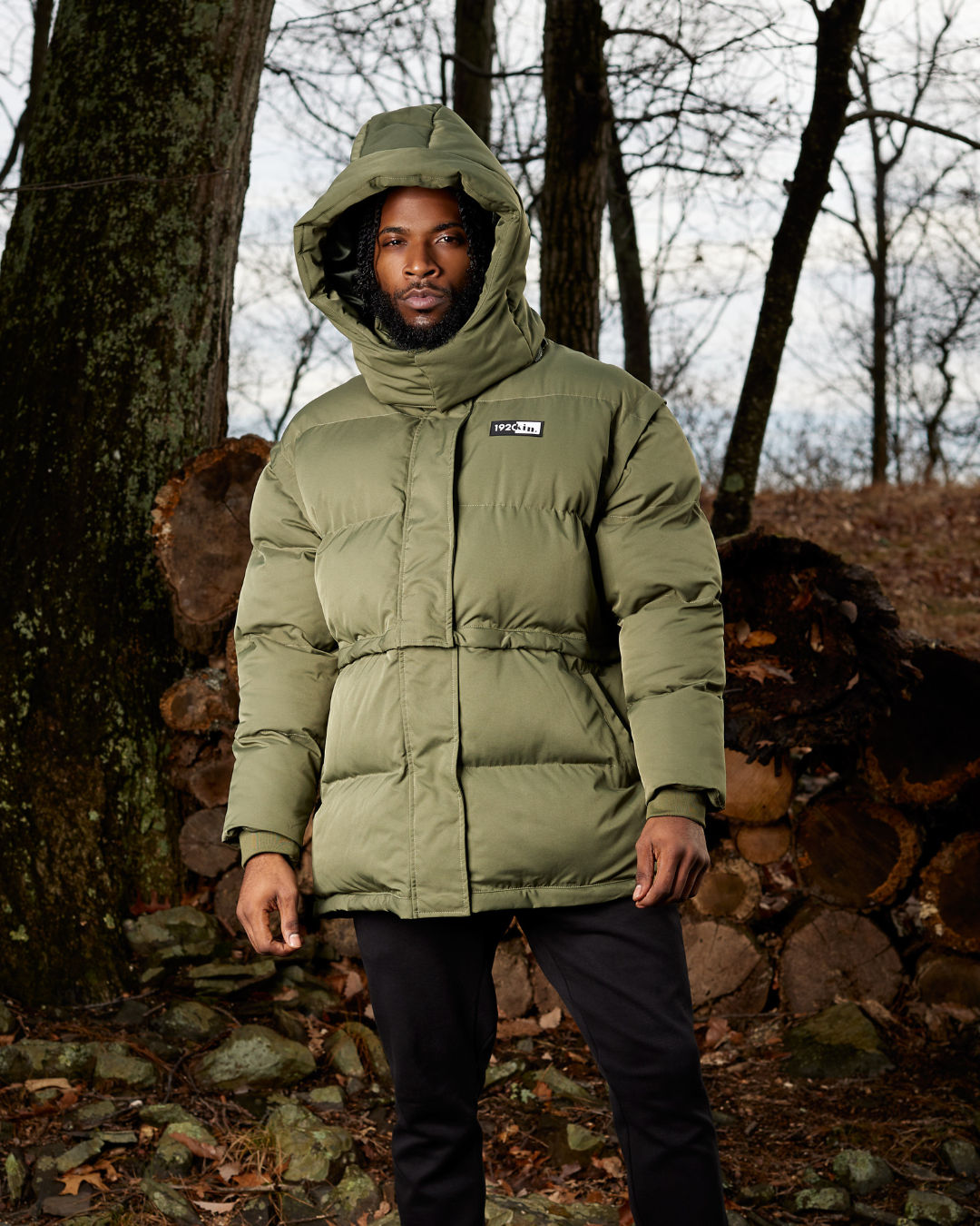 Green Chive Mid Utility Puffer - KINApparel product image