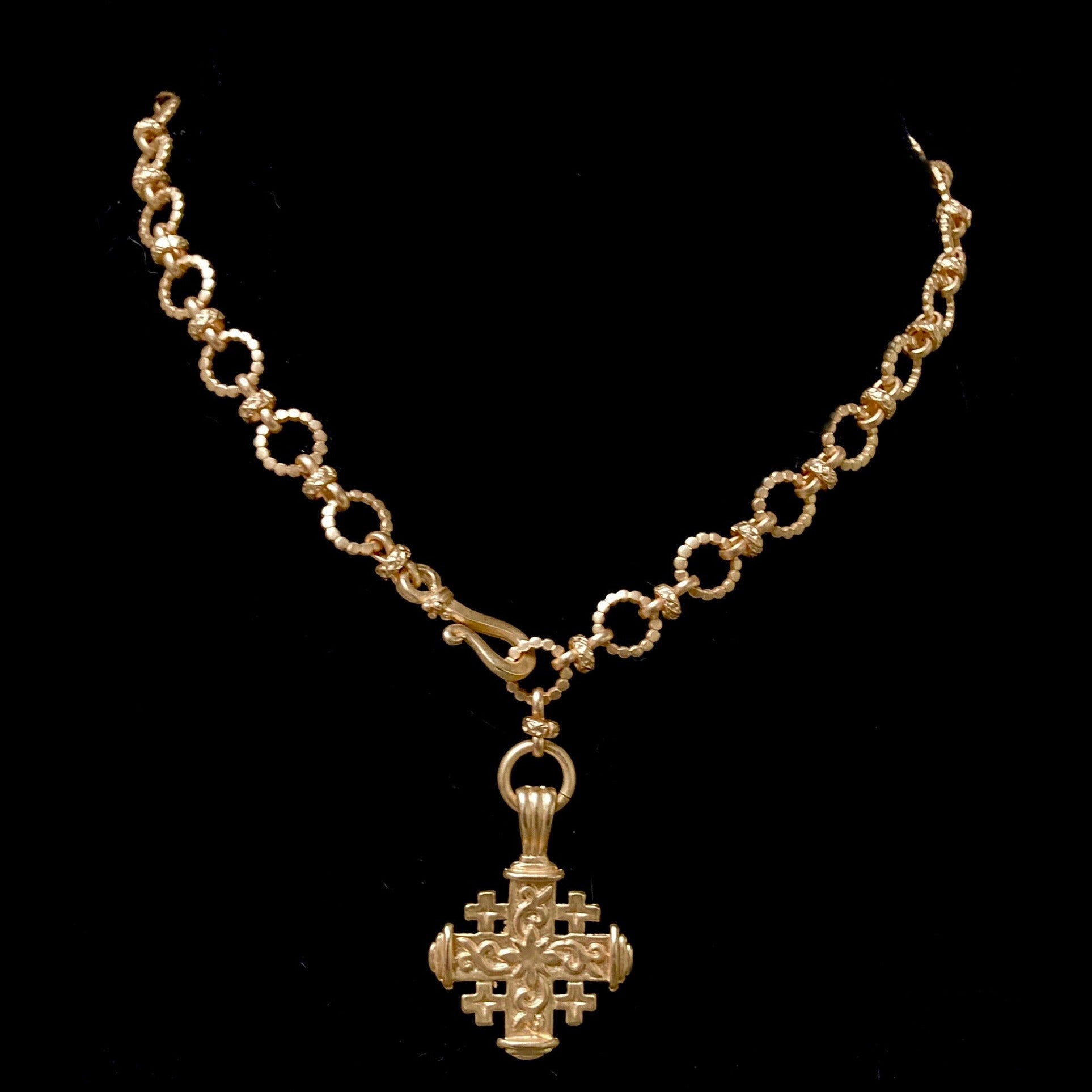 Pilgrim's Cross Eternity Link Necklace Gold - Whispering Cowgirl