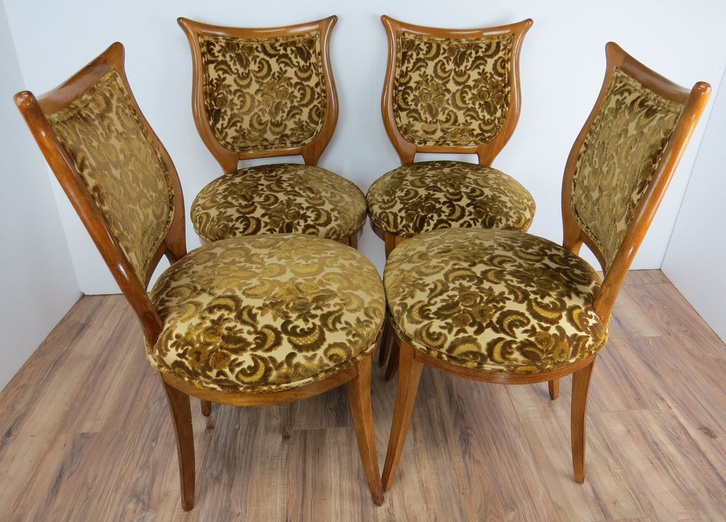 1930s American Classical Shield Back Dining Chairs Set Of 4