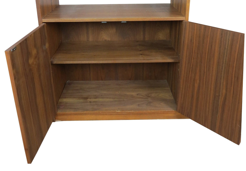 Mid Century Modern Rosewood Bookcase With Built In Secretary Desk