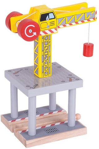 Bigjigs Toys Rail Big Yellow Crane by The Bubble Room