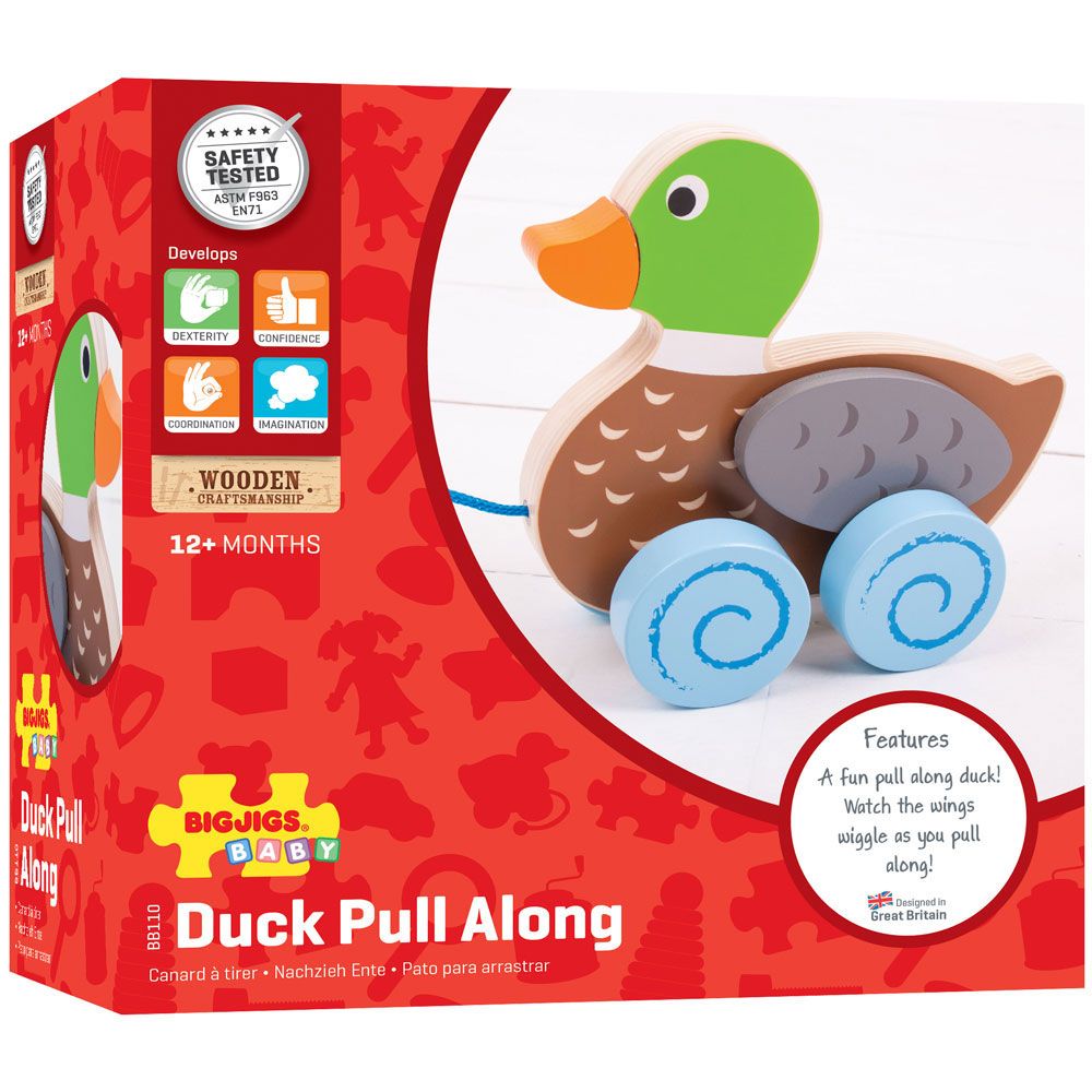 Bigjigs Duck Pull Along The Bubble Room Toy Store Skerries Ireland