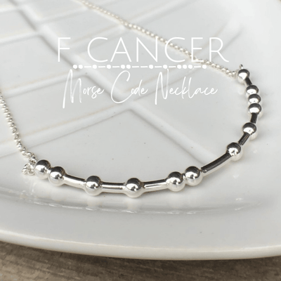 F-CANCER Morse Code Necklace, Trisha Flanagan