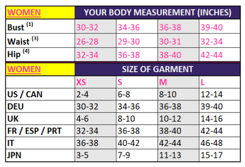 Women's Size Chart