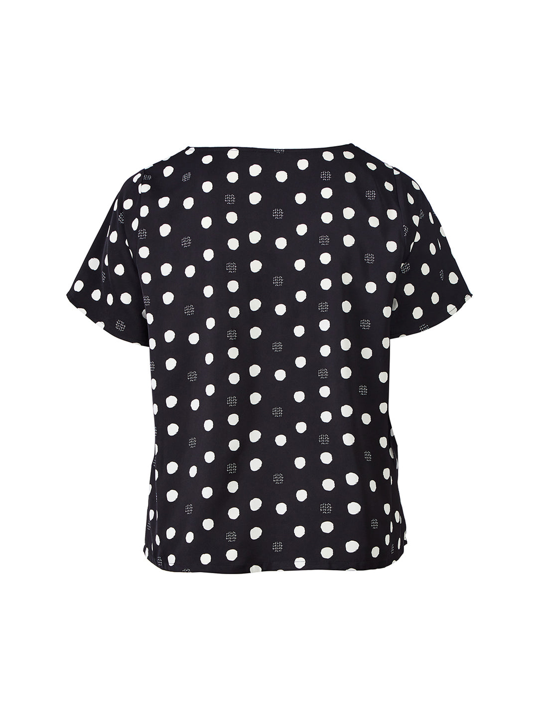 Lace Trim Polka Dot Top