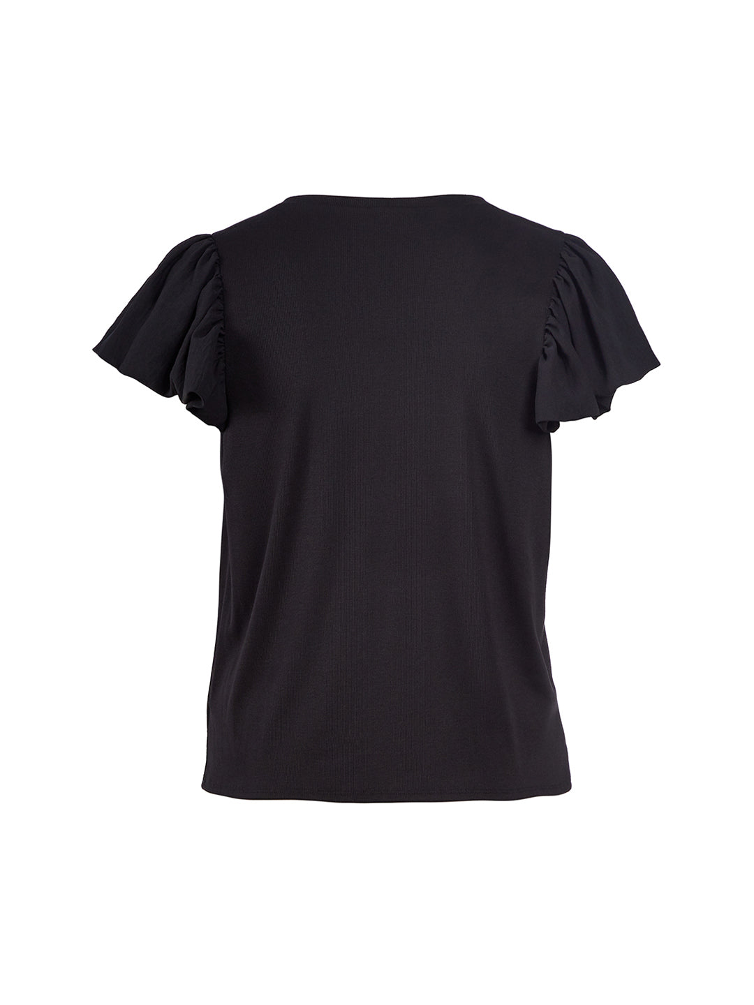 Puff Sleeve Black Top