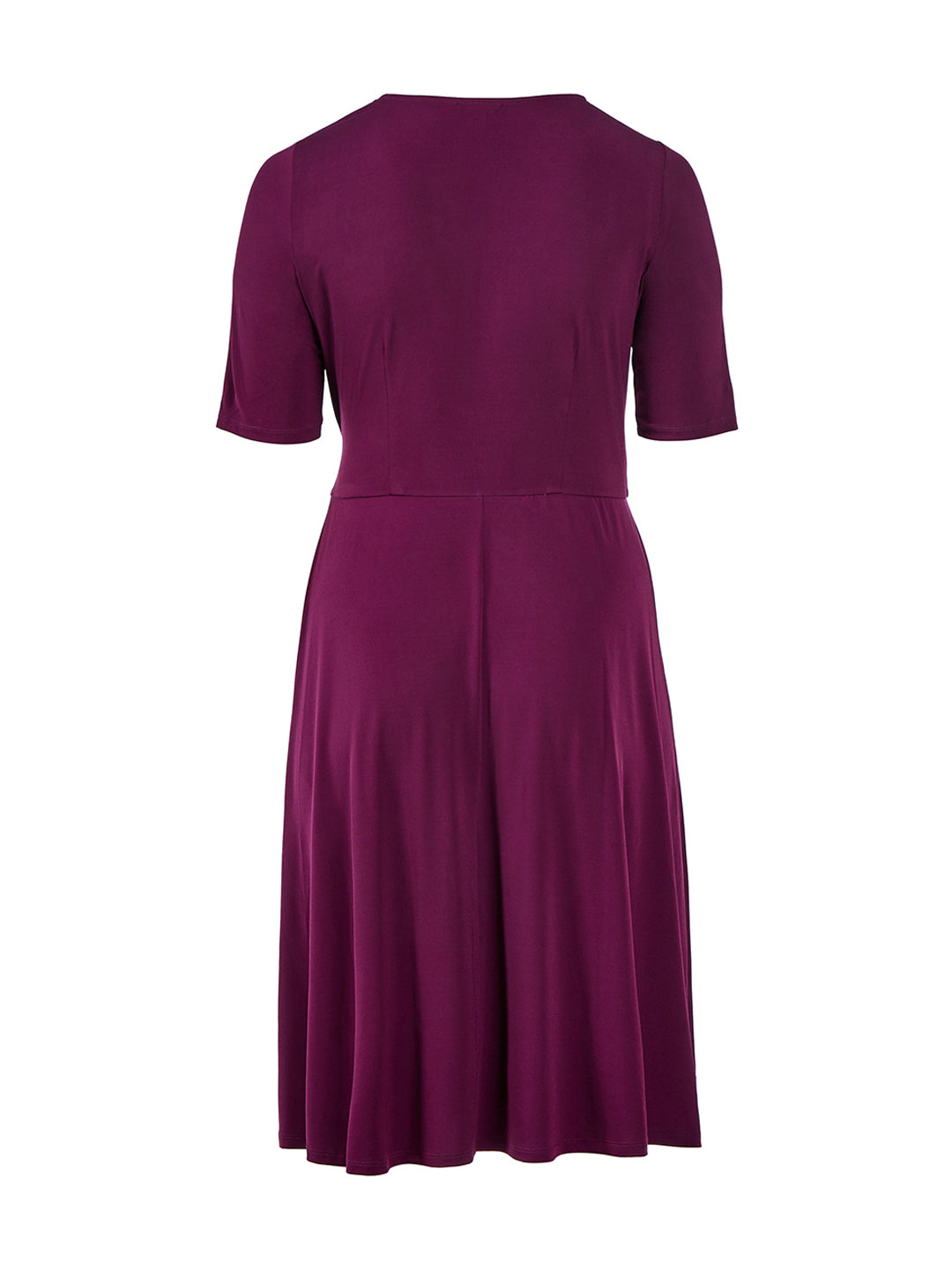 Purple Key Hole Side Tie Midi Dress