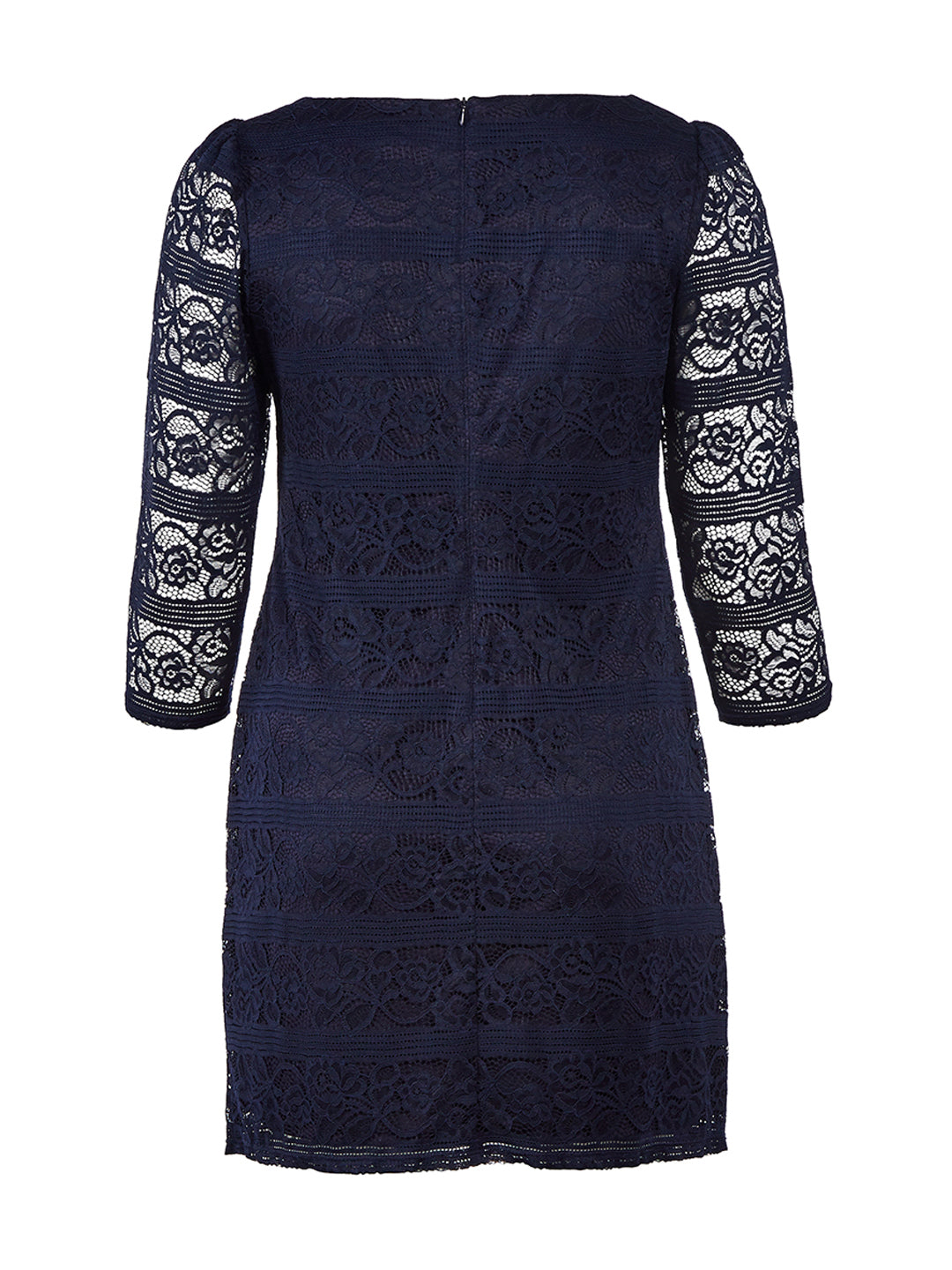 Navy Lace Sheath Dress