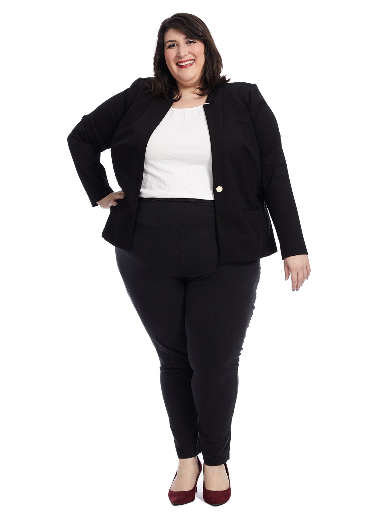 9-to-5 Stretch Work Blazer, Women's Plus Size Coats + Jackets, ELOQUII