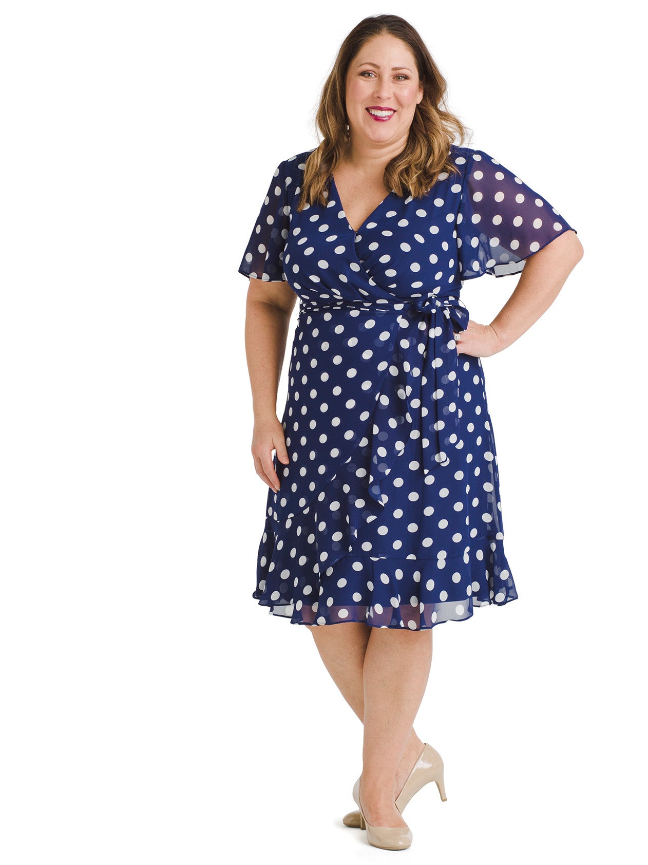 next polka dot wrap dress