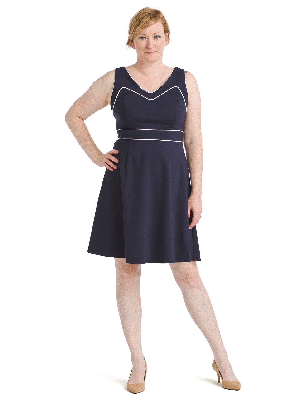 Ivy & Blue Short Sleeve Fit + Flare Dress, Color: Black - JCPenney