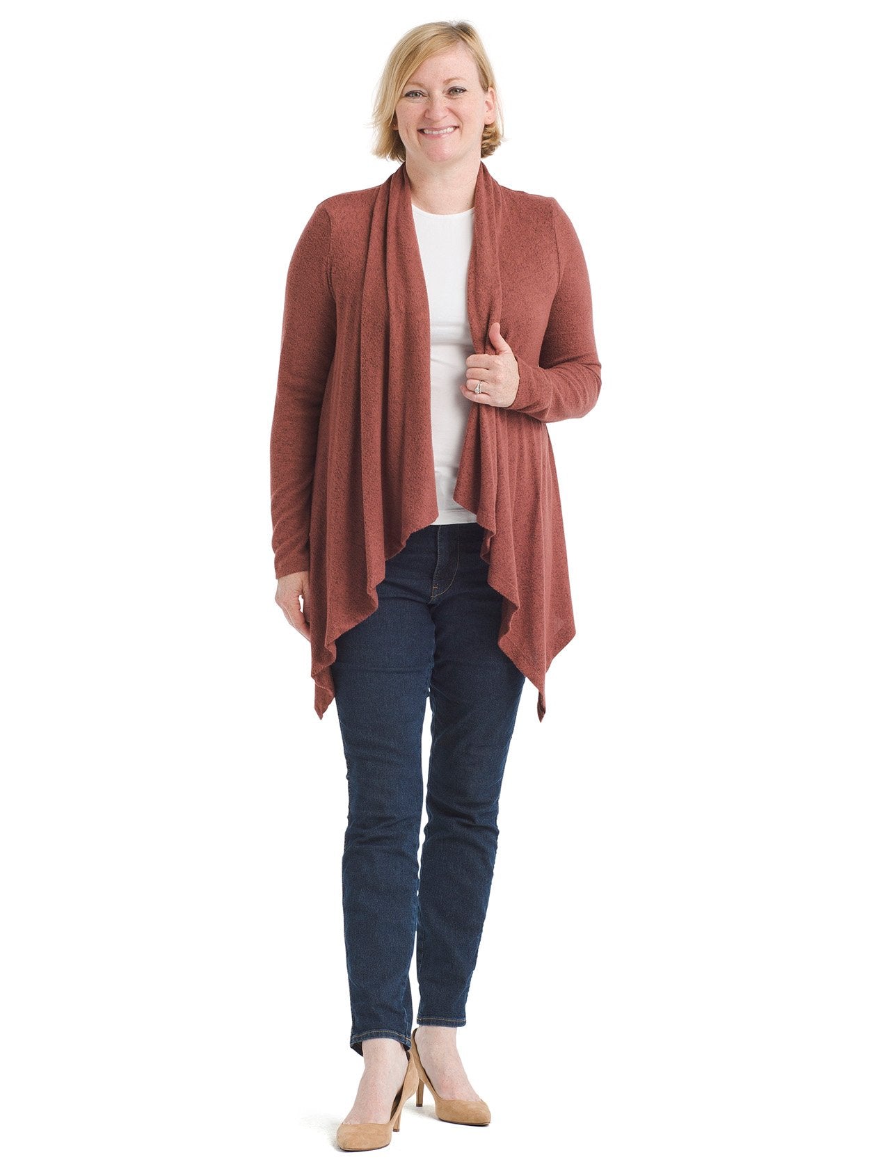 Waterfall Brown Amie Cardigan, B Collection by Bobeau