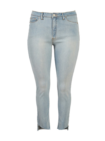 Lola Jeans Women's Plus Size High Rise Skinny, Medium Light Blue