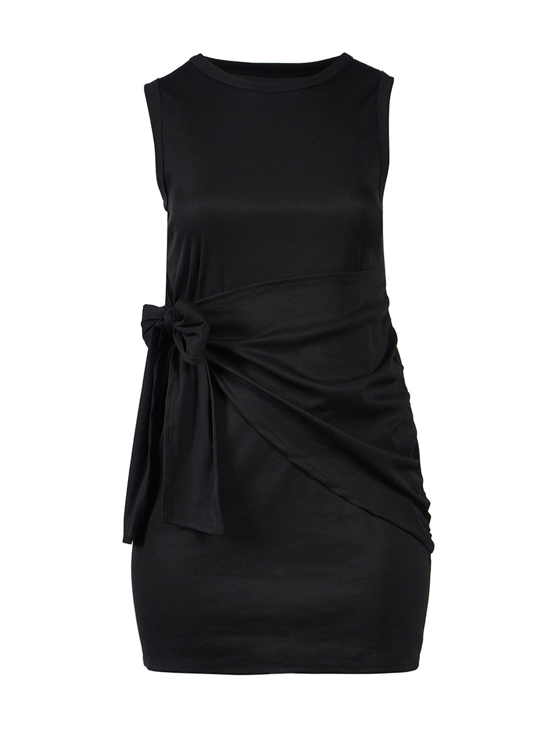 Form-Fitting Sleeveless Dress with Tummy Control