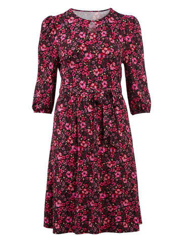 Floral Print Keyhole Iman Dress | Leota | Gwynnie Bee Rental Subscription