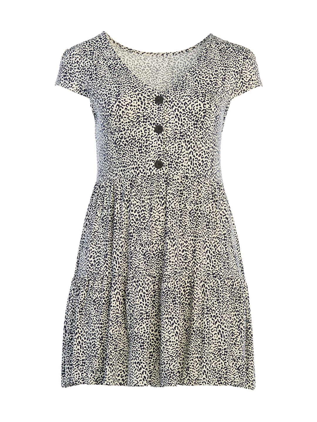 animal print knitted dress