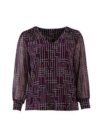 LEEBE Women's Plus Size Double-Layered Burnout Poncho Blouse Top (S-5X) (S,  Purple) at  Women's Clothing store