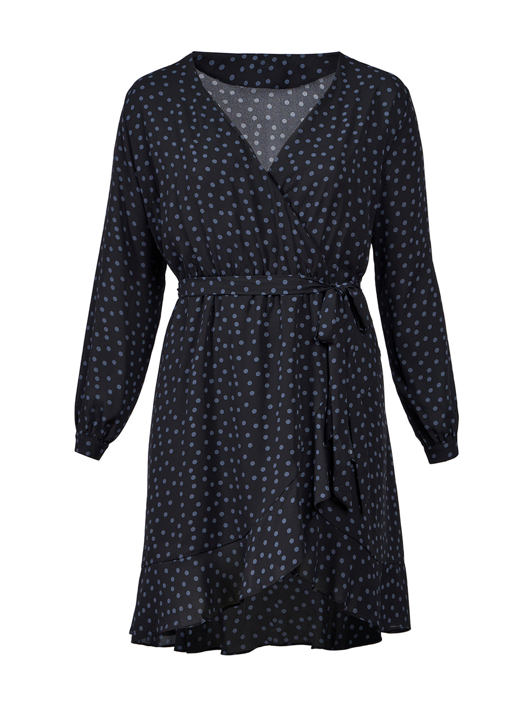 Long Sleeve Polka Dot Wrap Dress | City Chic | Gwynnie Bee Rental  Subscription