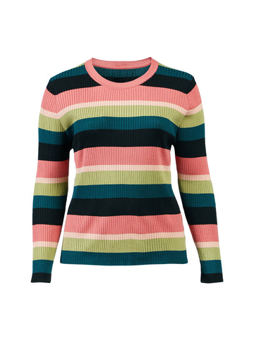 DialinyKnitwear Multicolor Knit Sweater Personalized Sweater Woman Rainbow Mohair Crew Neck Sweater Pullover Women Long Sleeve Colorful Pullover