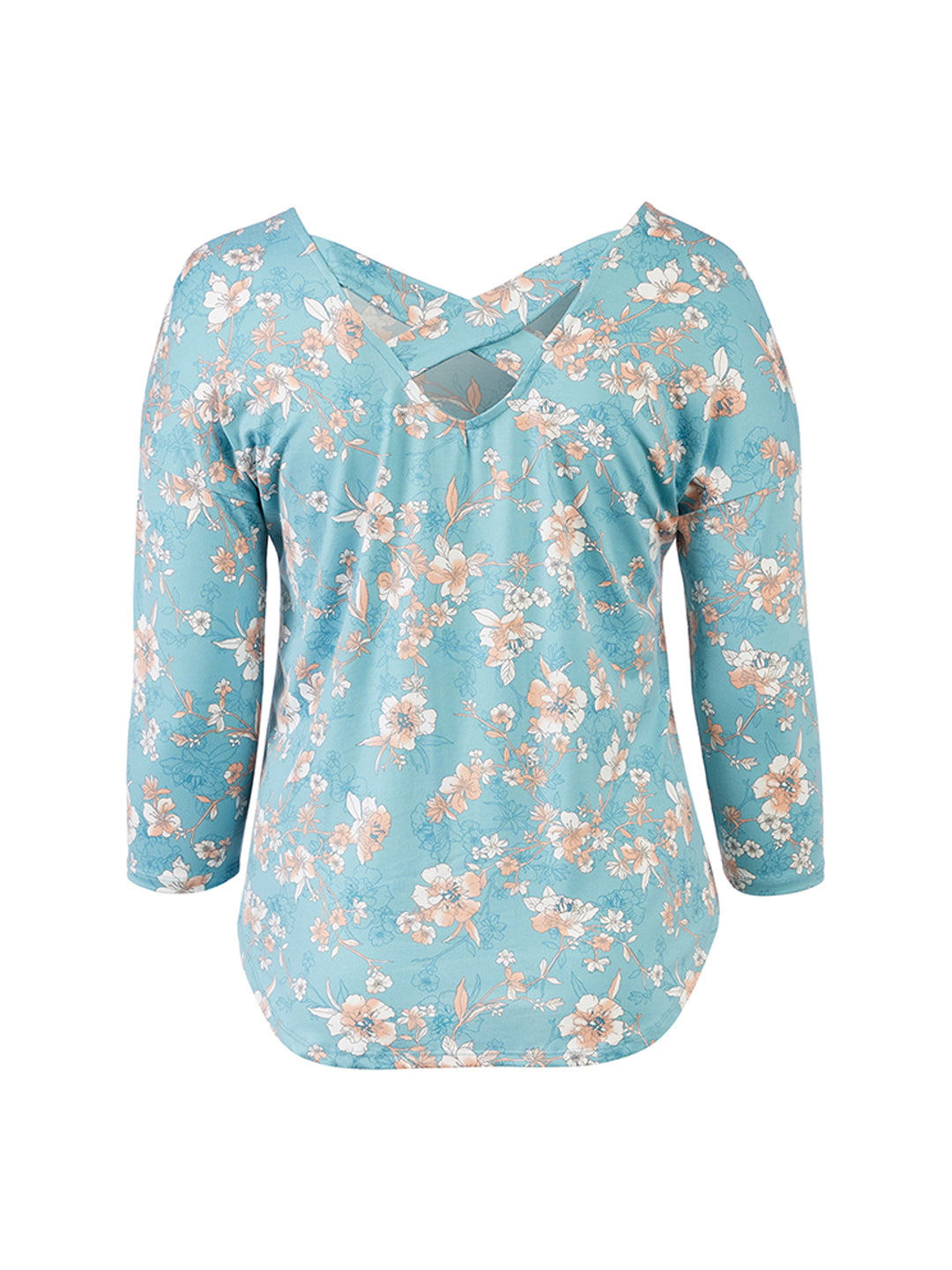 Mint Floral Cross Back | Bee Rental Subscription Bobeau Top Gwynnie 