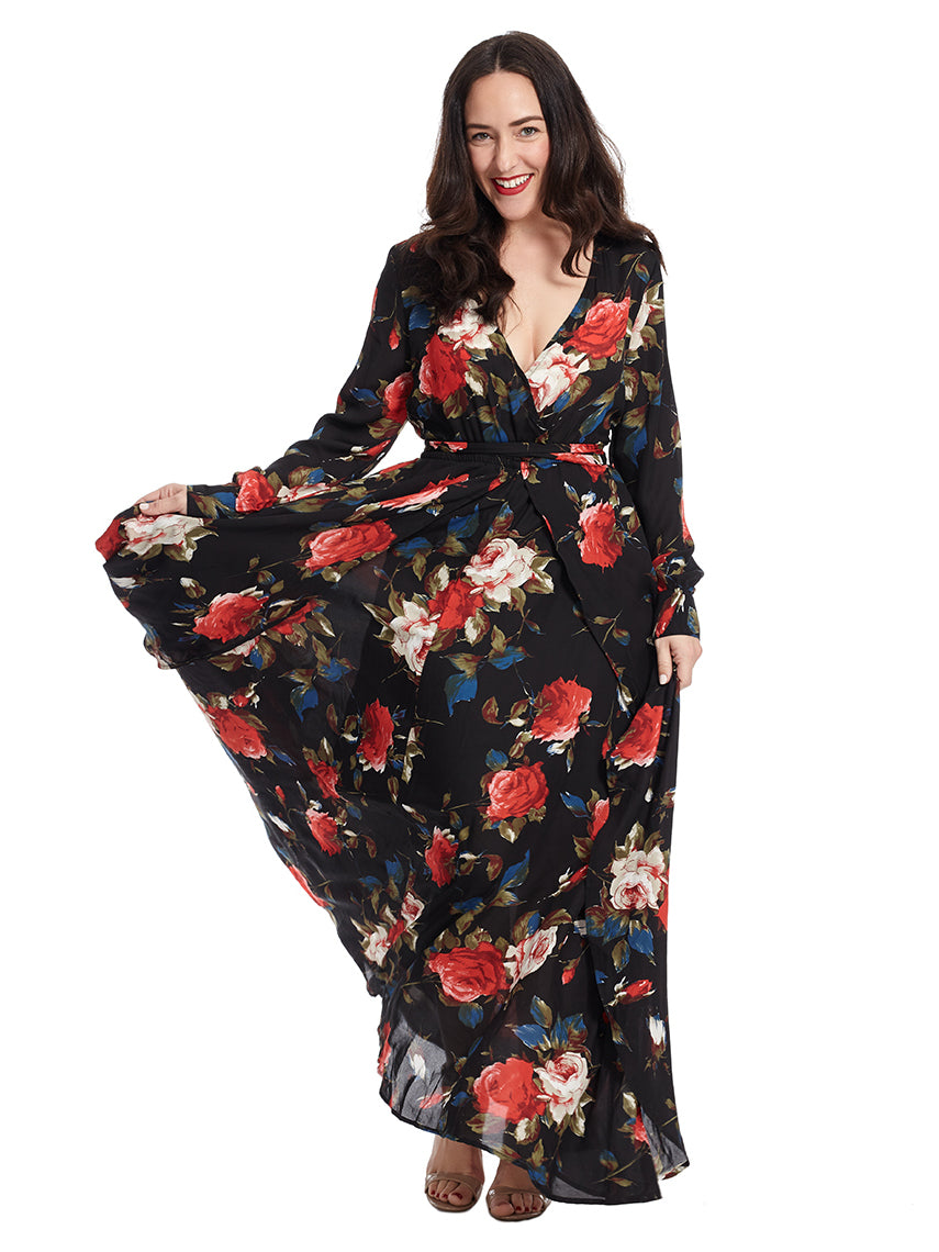 Farrah Floral Chiffon Dress