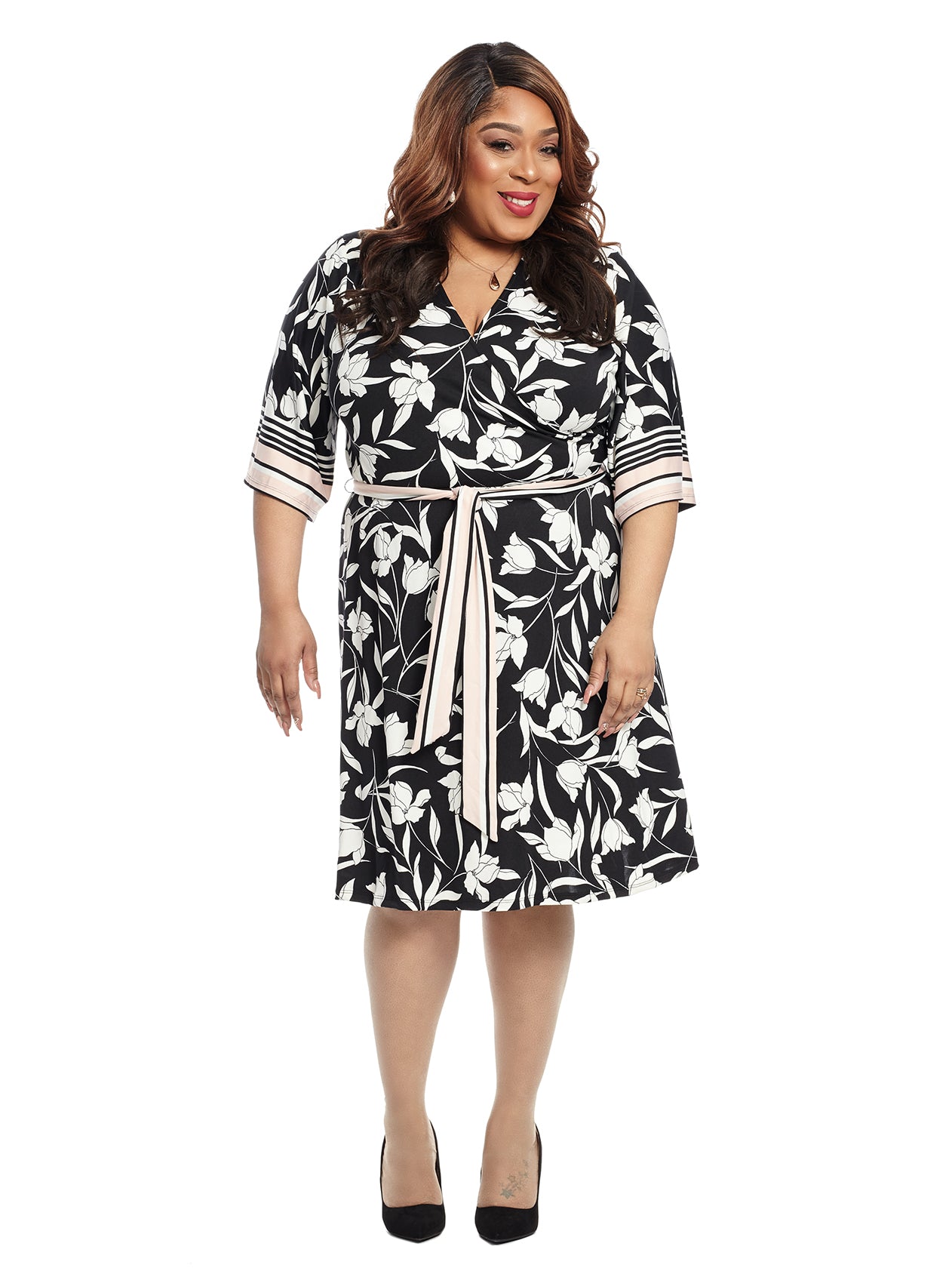 bobeau faux wrap dress