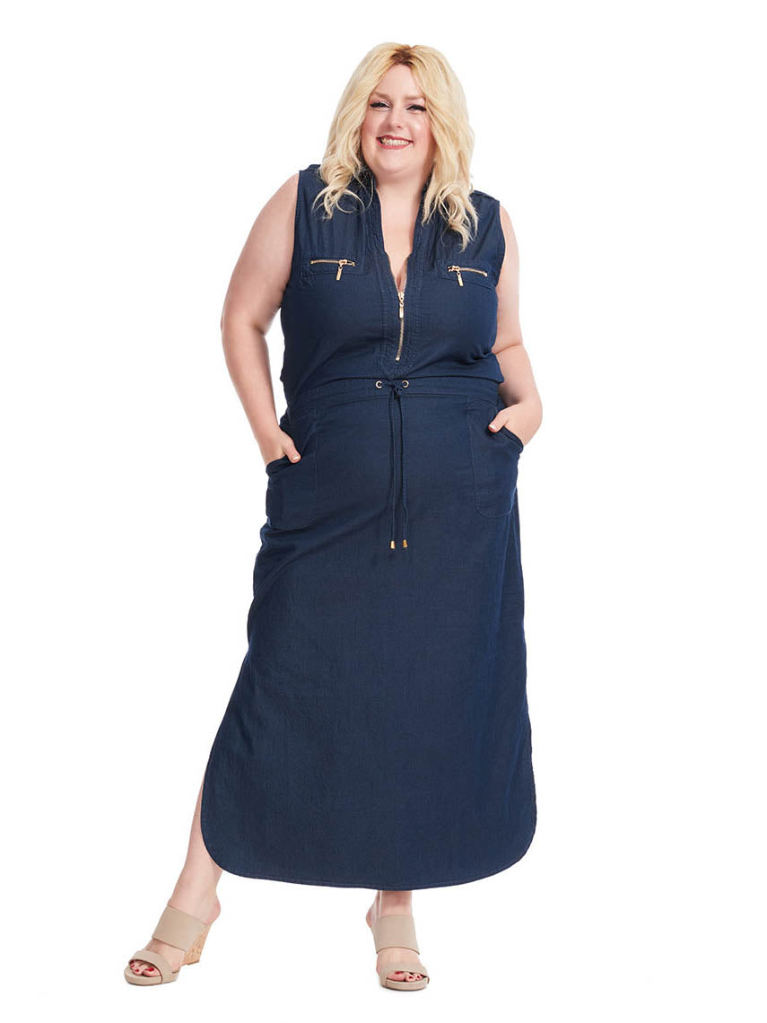 Denim Maxi Shirtdress – washlabshop