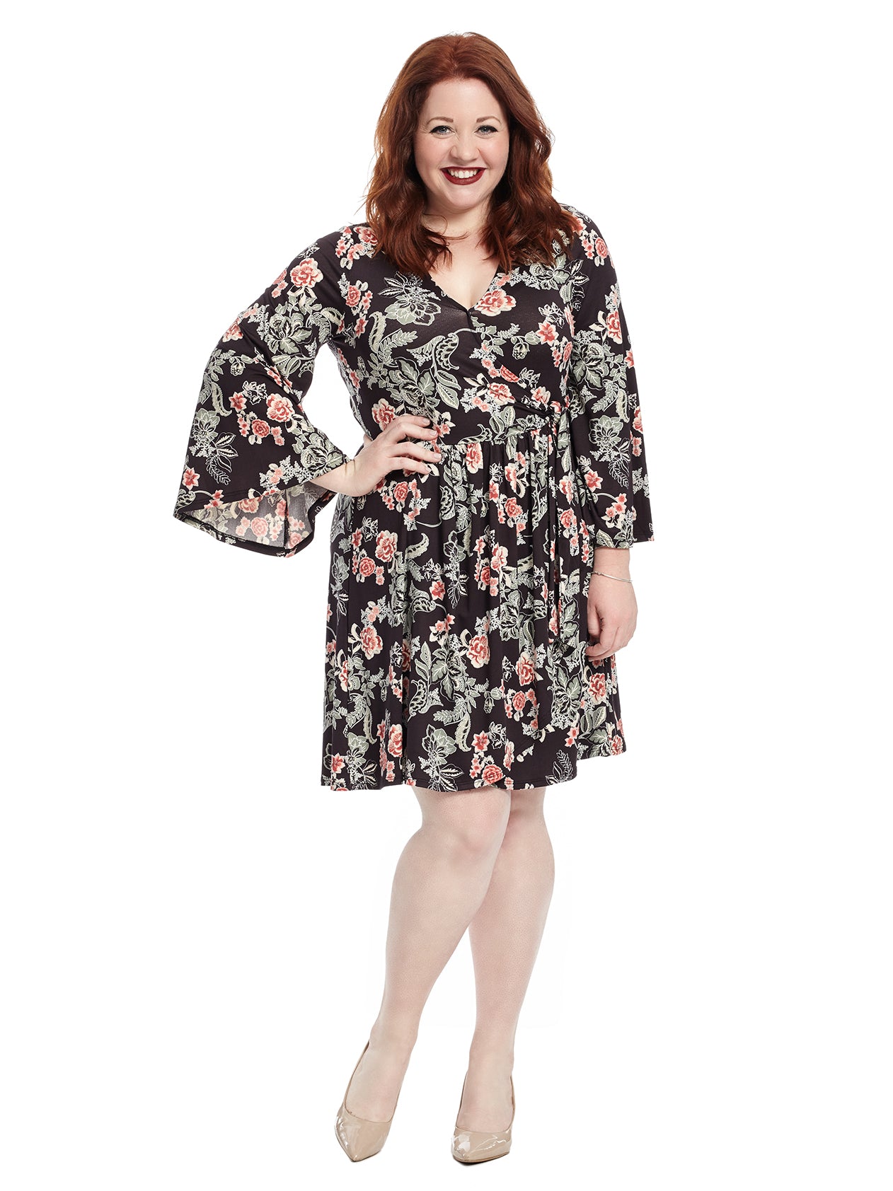 bobeau faux wrap dress