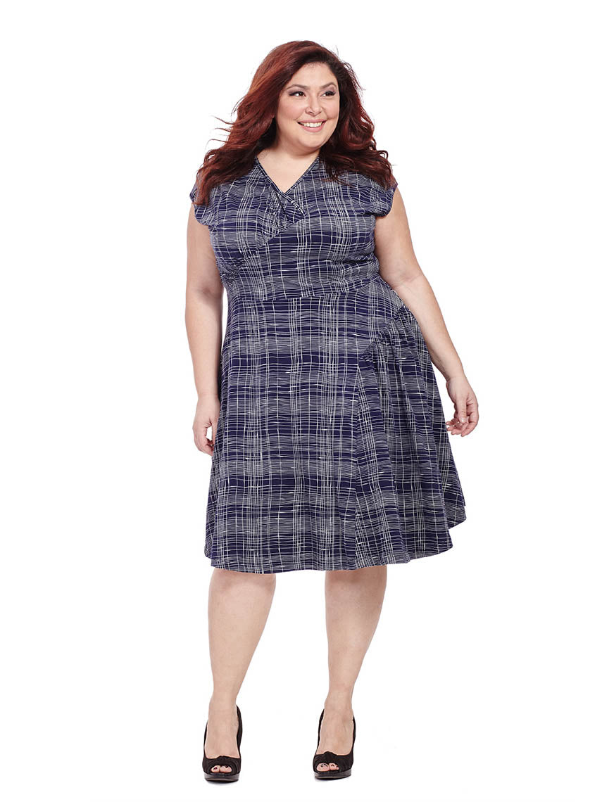 Plus Size Plaid Dress, Trendy Plus Size Winter Outfits