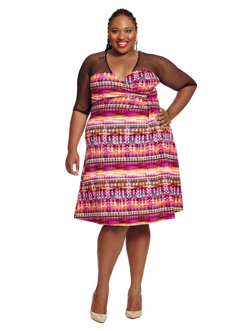 Kiyonna Women's Plus Size Sugar and Spice Dress