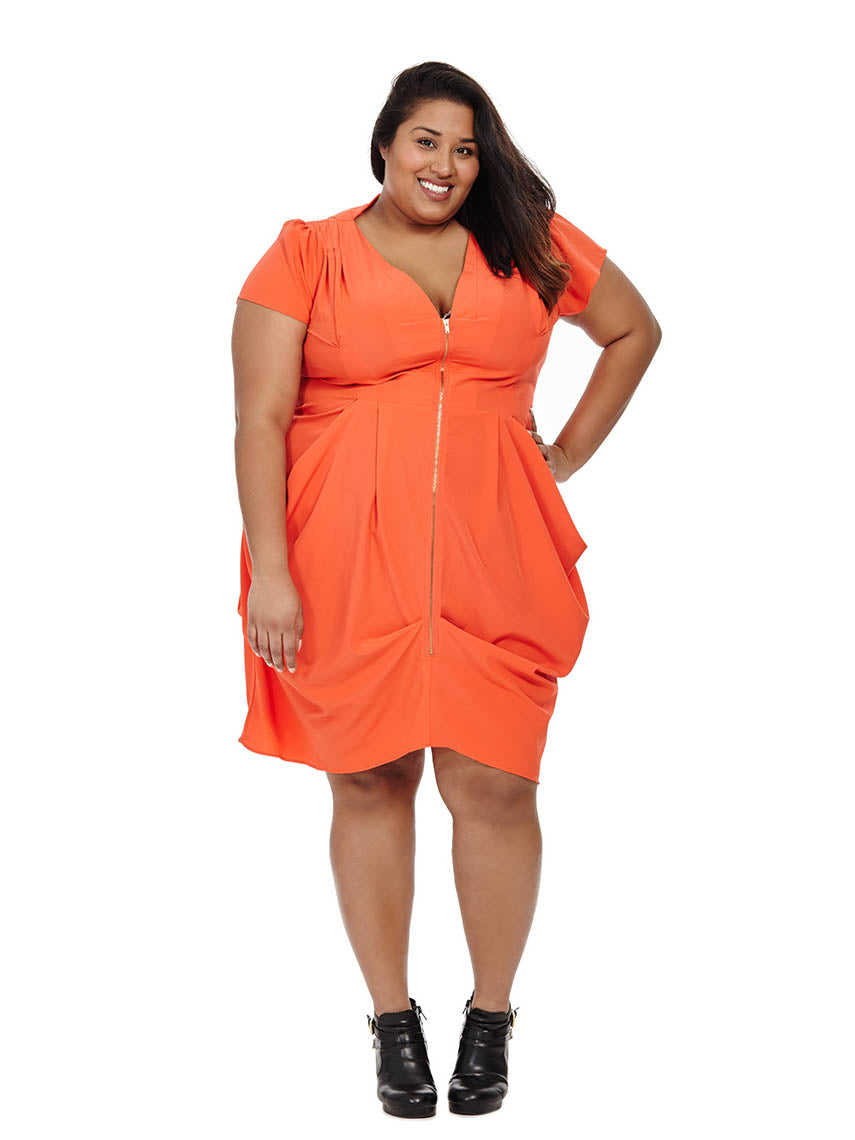 orange tunic dress