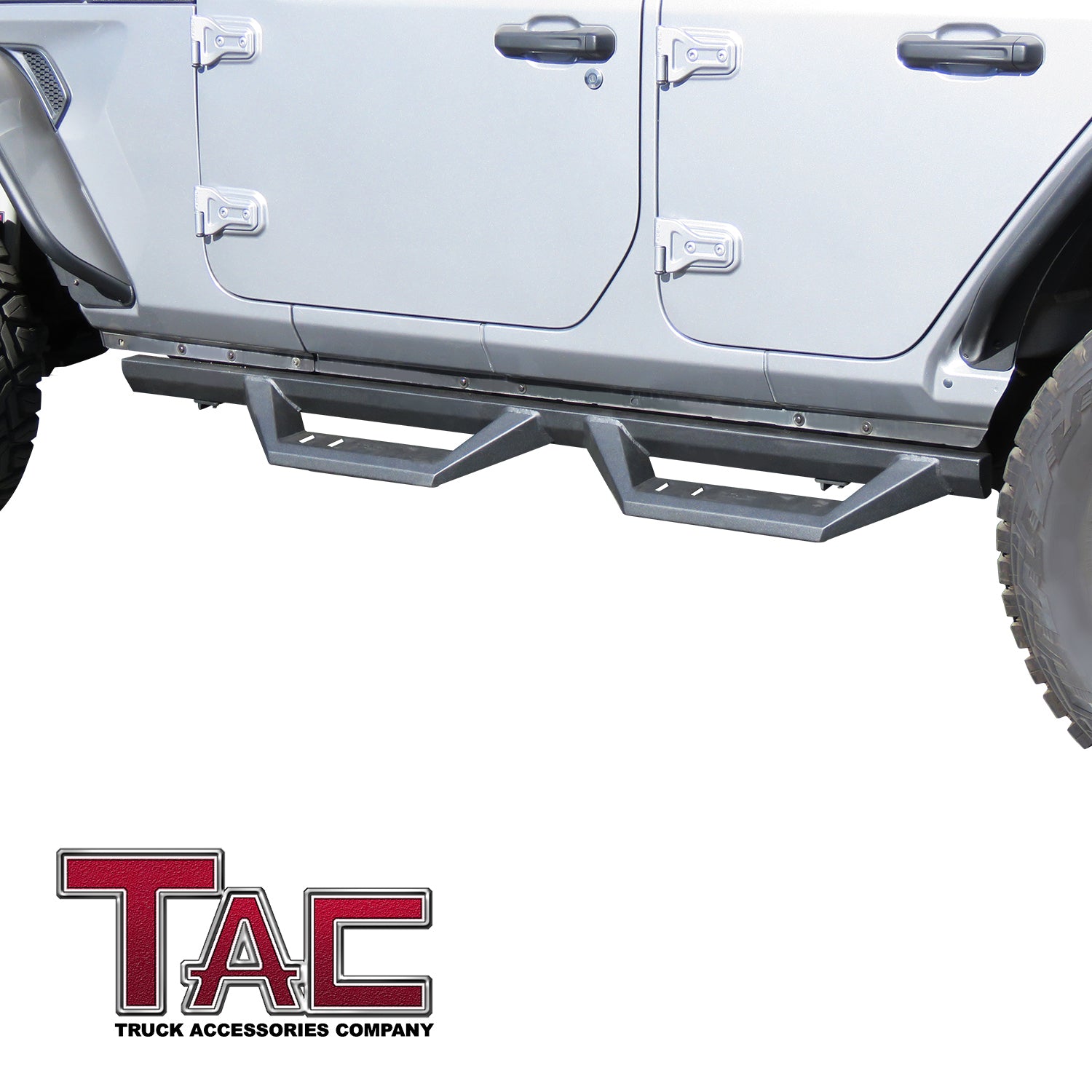 TAC Sidewinder Running Boards Fit 20182023 Jeep Wrangler JL 4 Door SU