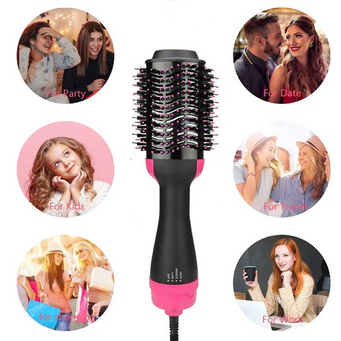 2 in 1 Hair Dryer with Brush 