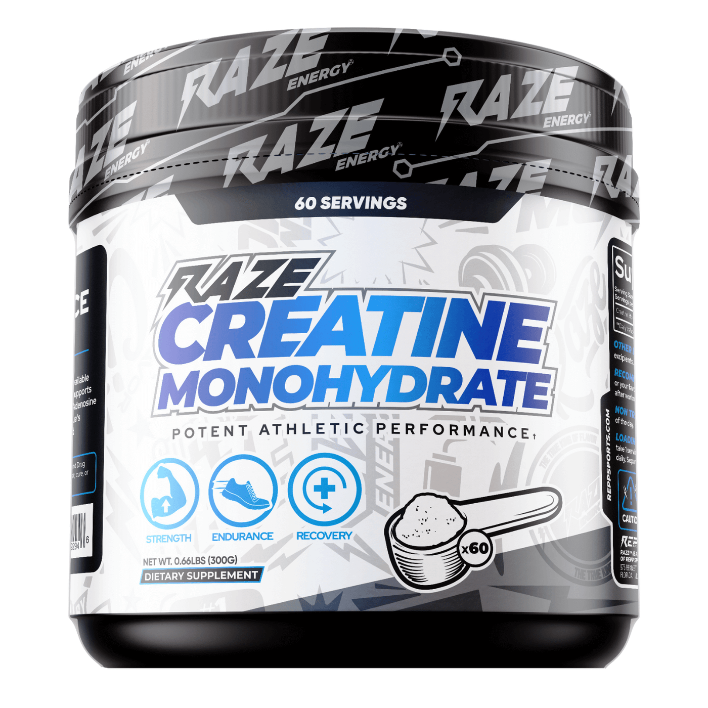 Raze Creatine Monohydrate Powder - 60 Servings - Supplement City USA