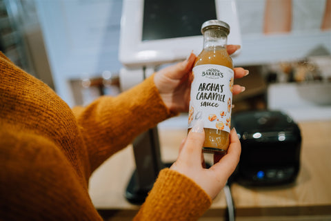 Personalised bottle of Barker's Caramel Sauce